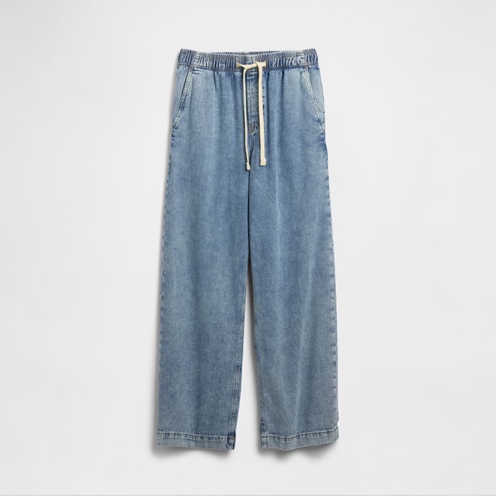 NWT GAP High Rise Pull-On Wide-Leg Jeans - Picture 6 of 9
